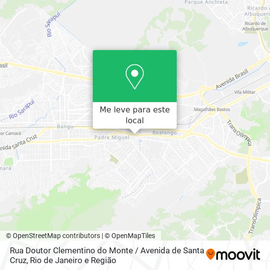 Rua Doutor Clementino do Monte / Avenida de Santa Cruz mapa