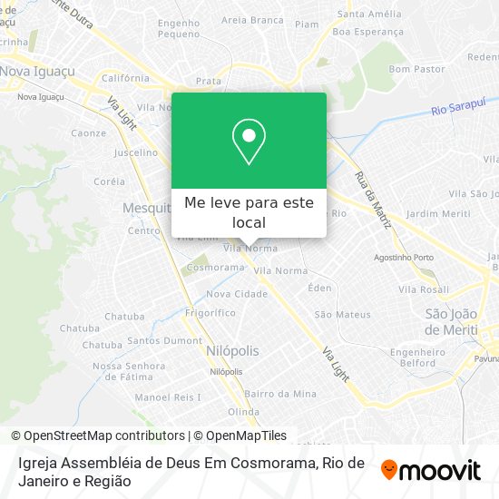 Igreja Assembléia de Deus Em Cosmorama mapa