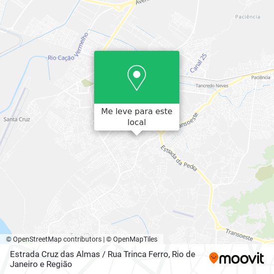 Estrada Cruz das Almas / Rua Trinca Ferro mapa