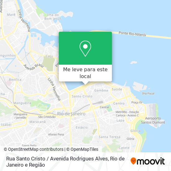 Rua Santo Cristo / Avenida Rodrigues Alves mapa