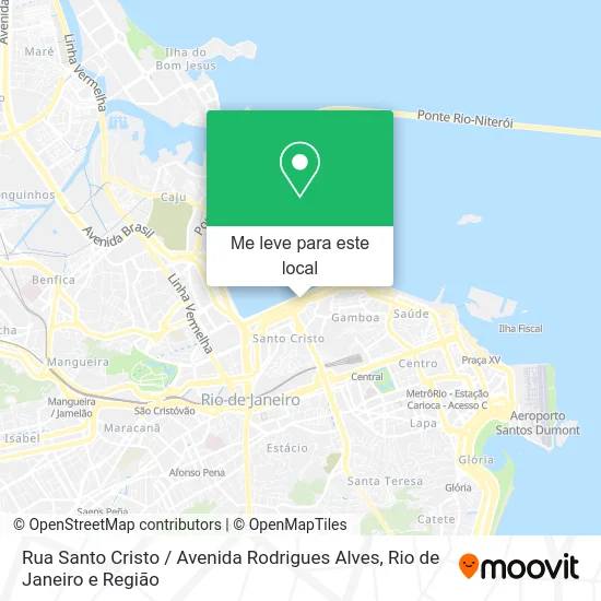Rua Santo Cristo / Avenida Rodrigues Alves mapa