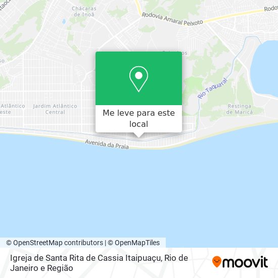 Igreja de Santa Rita de Cassia Itaipuaçu mapa