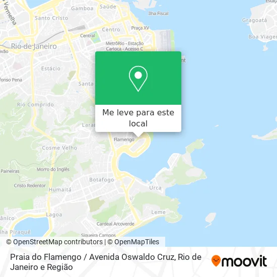 Praia do Flamengo / Avenida Oswaldo Cruz mapa