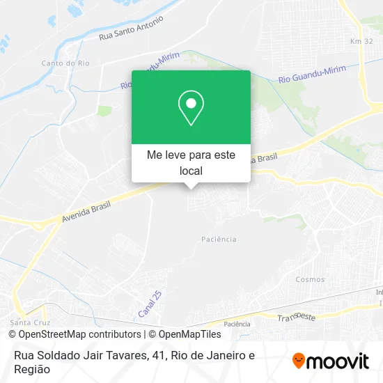 Rua Soldado Jair Tavares, 41 mapa