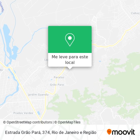 Estrada Grão Pará, 374 mapa