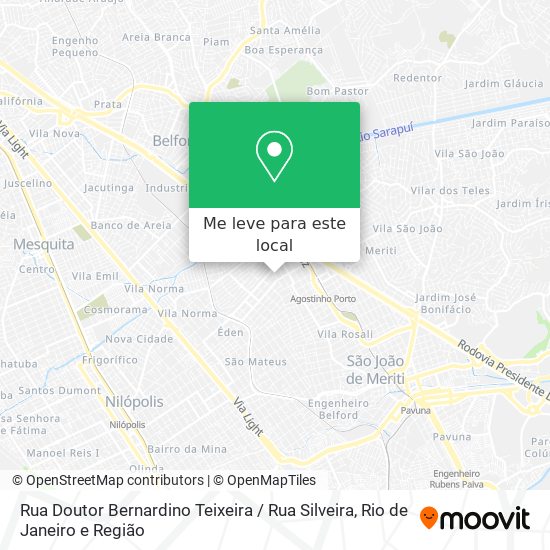 Rua Doutor Bernardino Teixeira / Rua Silveira mapa