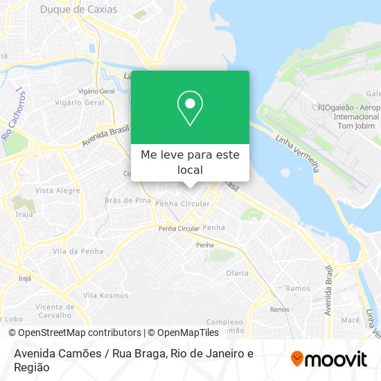 Avenida Camões / Rua Braga mapa
