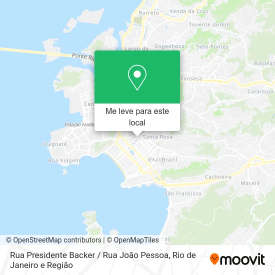 Rua Presidente Backer / Rua João Pessoa mapa
