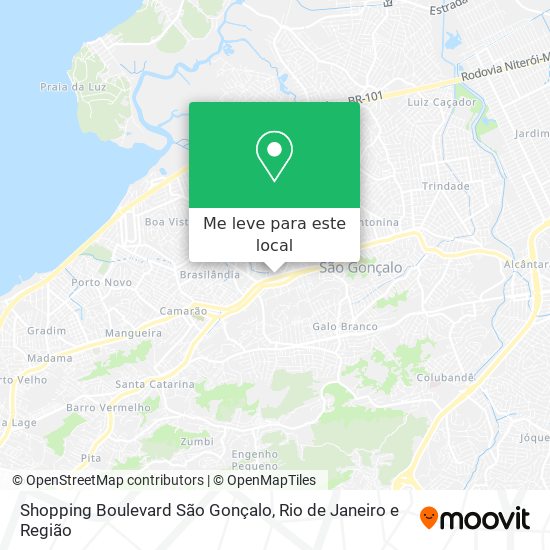 Shopping Boulevard São Gonçalo mapa