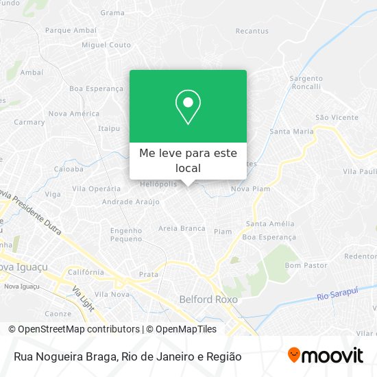 Rua Nogueira Braga mapa