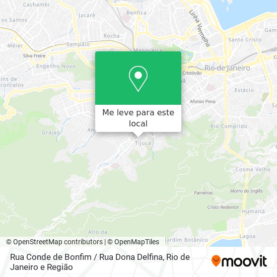 Rua Conde de Bonfim / Rua Dona Delfina mapa