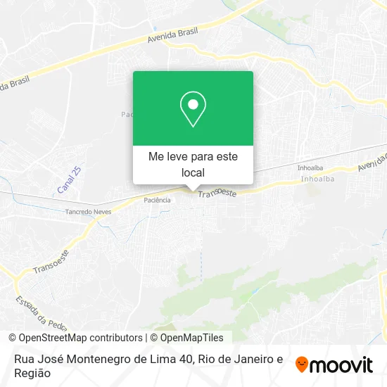 Rua José Montenegro de Lima 40 mapa