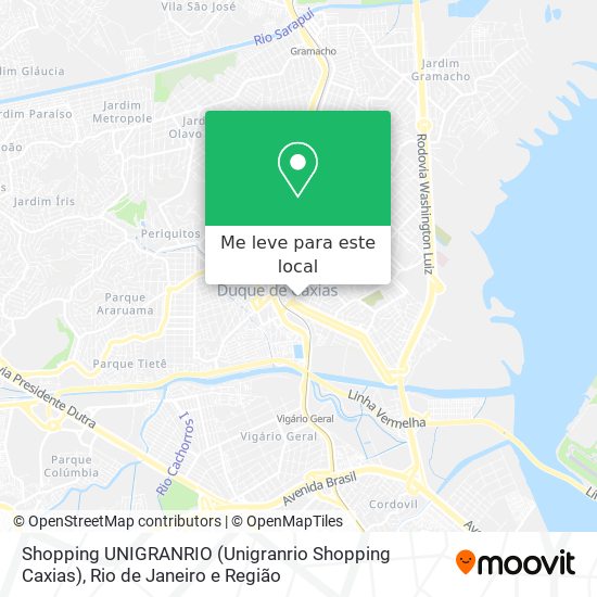 Shopping UNIGRANRIO (Unigranrio Shopping Caxias) mapa