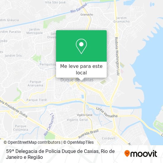 59ª Delegacia de Polícia Duque de Caxias mapa