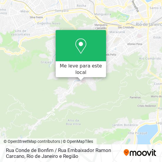 Rua Conde de Bonfim / Rua Embaixador Ramon Carcano mapa