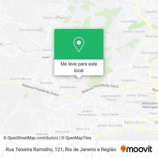 Rua Teixeira Ramalho, 121 mapa