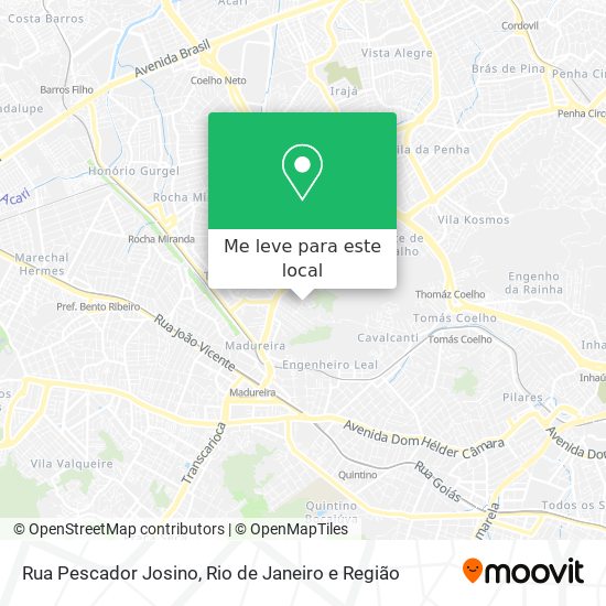 Rua Pescador Josino mapa