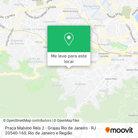 Praça Malvino Réis 2 - Grajau Rio de Janeiro - RJ 20540-160 mapa