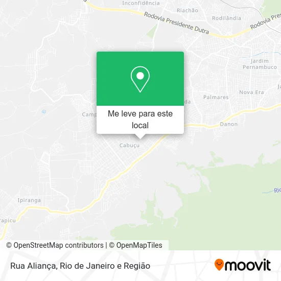 Rua Aliança mapa