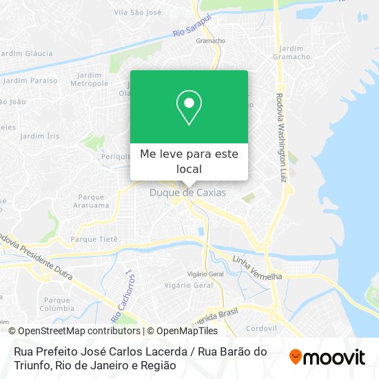 Rua Prefeito José Carlos Lacerda / Rua Barão do Triunfo mapa