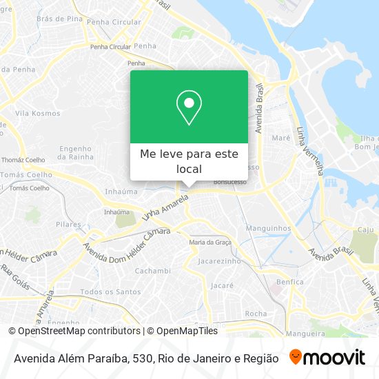 Avenida Além Paraíba, 530 mapa
