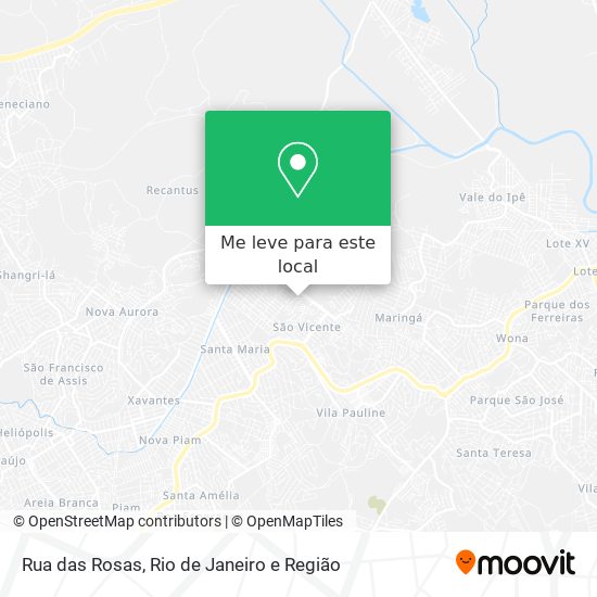 Rua das Rosas mapa