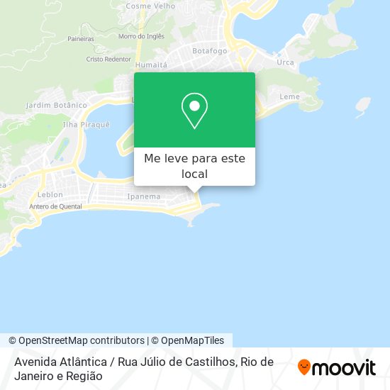Avenida Atlântica / Rua Júlio de Castilhos mapa