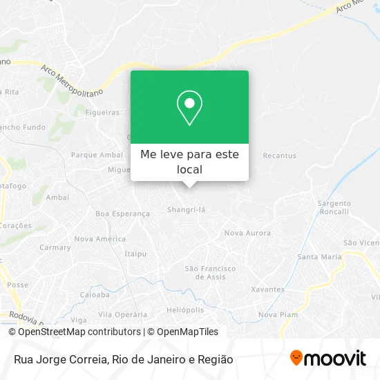 Rua Jorge Correia mapa