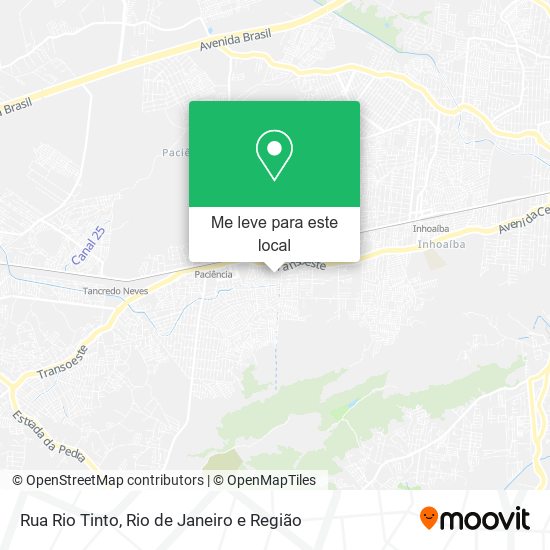 Rua Rio Tinto mapa