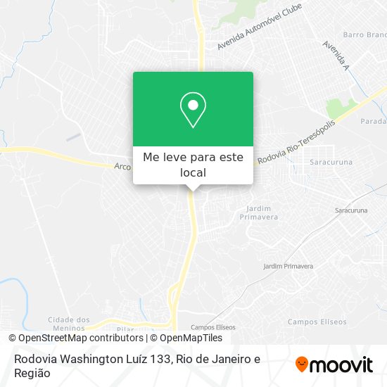 Rodovia Washington Luíz 133 mapa