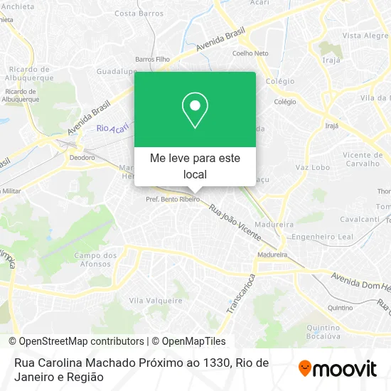 Rua Carolina Machado Próximo ao 1330 mapa