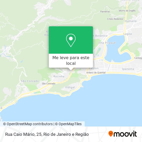 Rua Caio Mário, 25 mapa