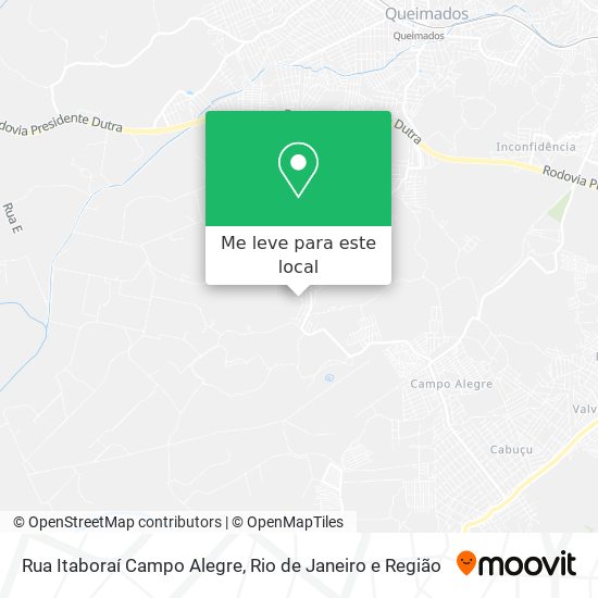 Rua Itaboraí Campo Alegre mapa