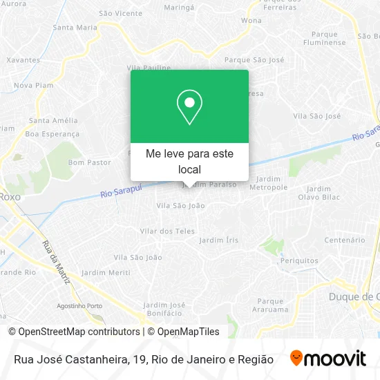Rua José Castanheira, 19 mapa