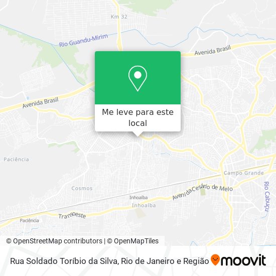 Rua Soldado Toríbio da Silva mapa