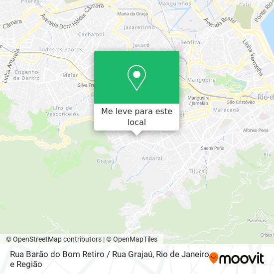 Rua Barão do Bom Retiro / Rua Grajaú mapa