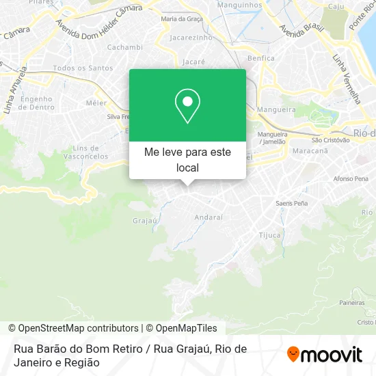 Rua Barão do Bom Retiro / Rua Grajaú mapa