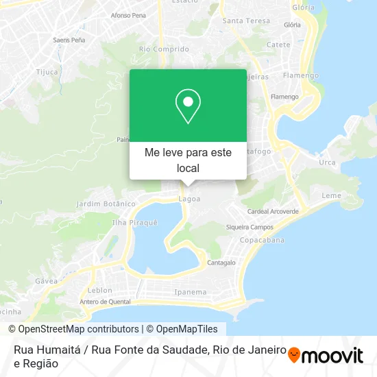 Rua Humaitá / Rua Fonte da Saudade mapa