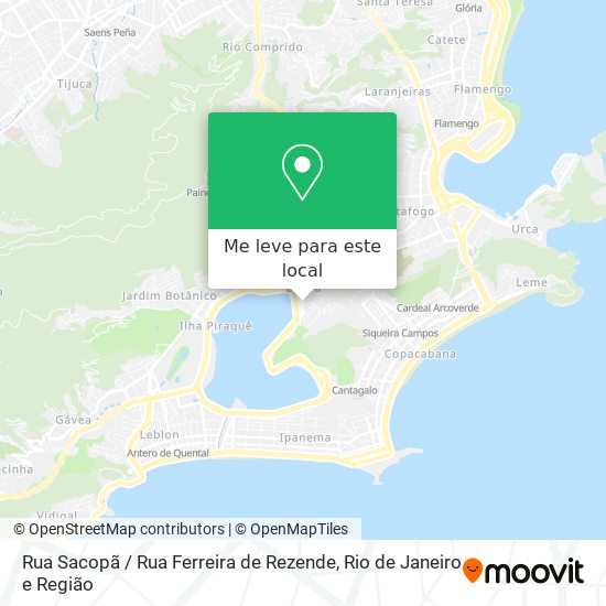 Rua Sacopã / Rua Ferreira de Rezende mapa