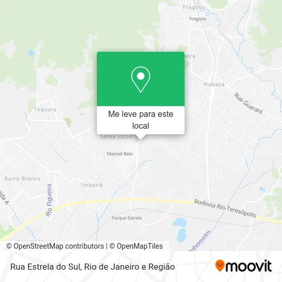 Rua Estrela do Sul mapa