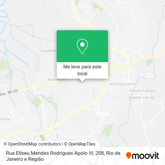 Rua Eliseu Mendes Rodrigues Apolo III, 208 mapa