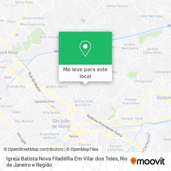 Igreja Batista Nova Filadélfia Em Vilar dos Teles mapa