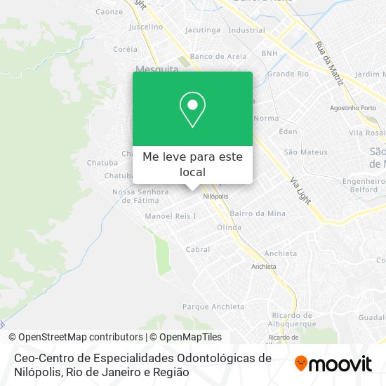 Ceo-Centro de Especialidades Odontológicas de Nilópolis mapa