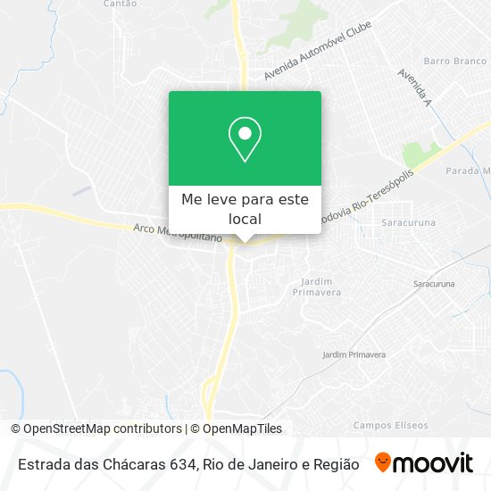 Estrada das Chácaras 634 mapa