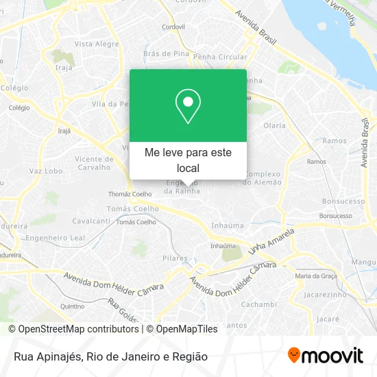 Rua Apinajés mapa