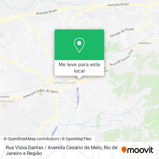 Rua Viúva Dantas / Avenida Cesário de Melo mapa