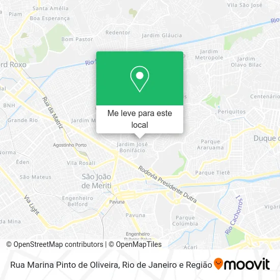 Rua Marina Pinto de Oliveira mapa