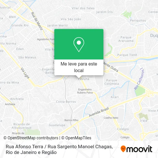 Rua Afonso Terra / Rua Sargento Manoel Chagas mapa