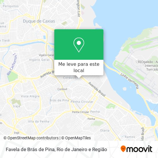 Favela de Brás de Pina mapa