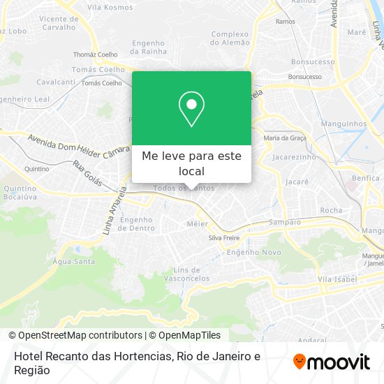 Hotel Recanto das Hortencias mapa